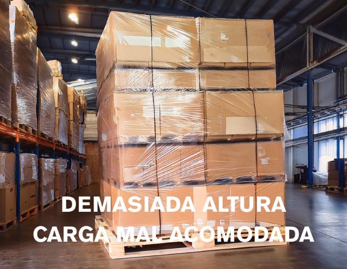 Altura excesiva es mala práctica de paletizado manual
